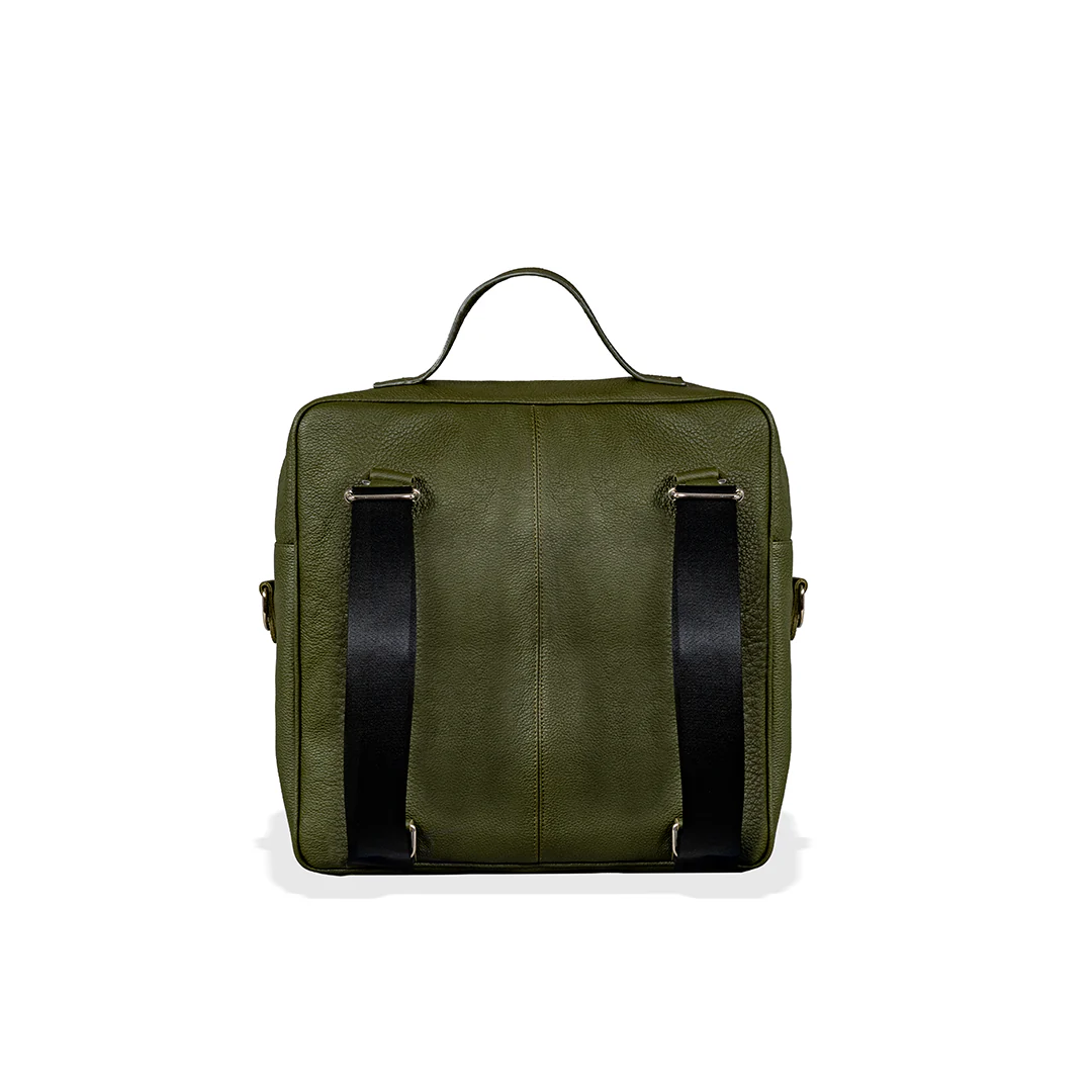 Zaino in pelle MAX Verde oliva - immagine 4