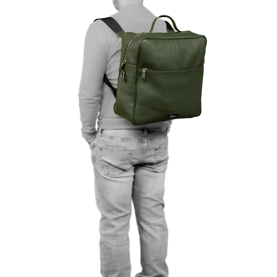 Zaino in pelle MAX Verde oliva - immagine 7