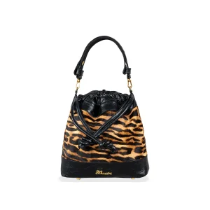 Secchiello in pelle GIORGINA Maculata