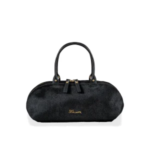 Bauletto in pelle, PRISCILLA Nero Elegante