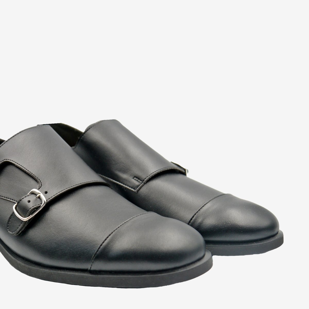 MONK Mocassino doppia fibbia – Pelle Mela Nero - immagine 9