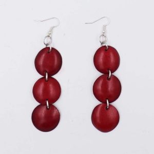 Orecchini in pelle Mod. Fuoco 3