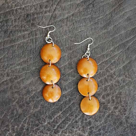 Orecchini in pelle Mod. Fuoco 3 - immagine 6