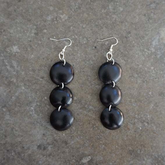 Orecchini in pelle Mod. Fuoco 3 - immagine 8