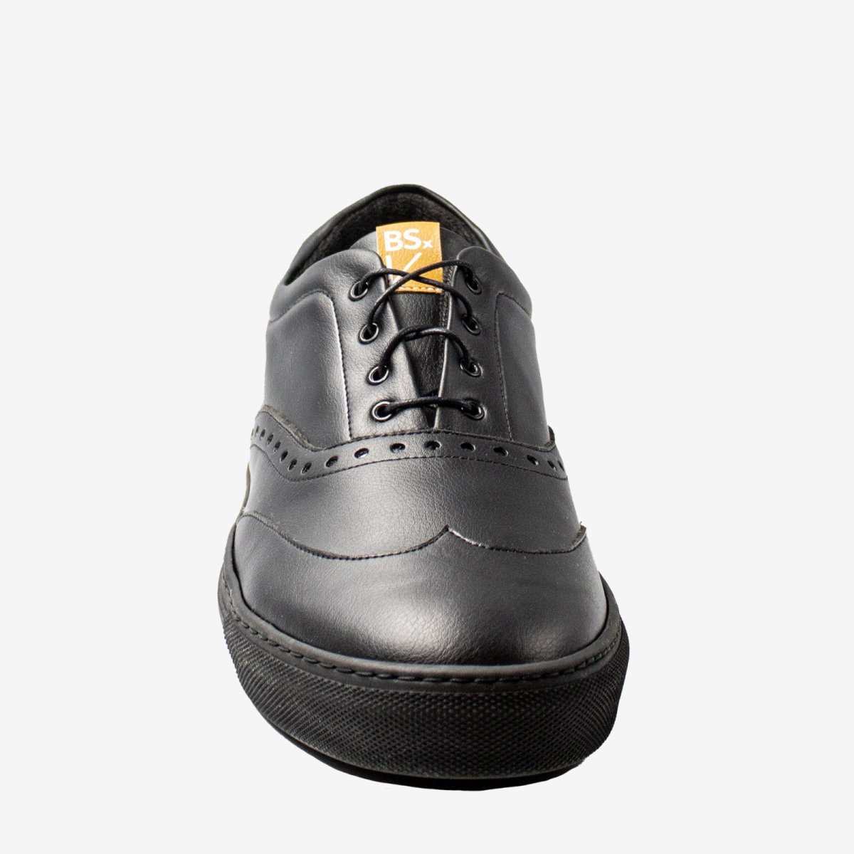 RICKY sneakers brogue – microfibra nera- veganshoes - immagine 8