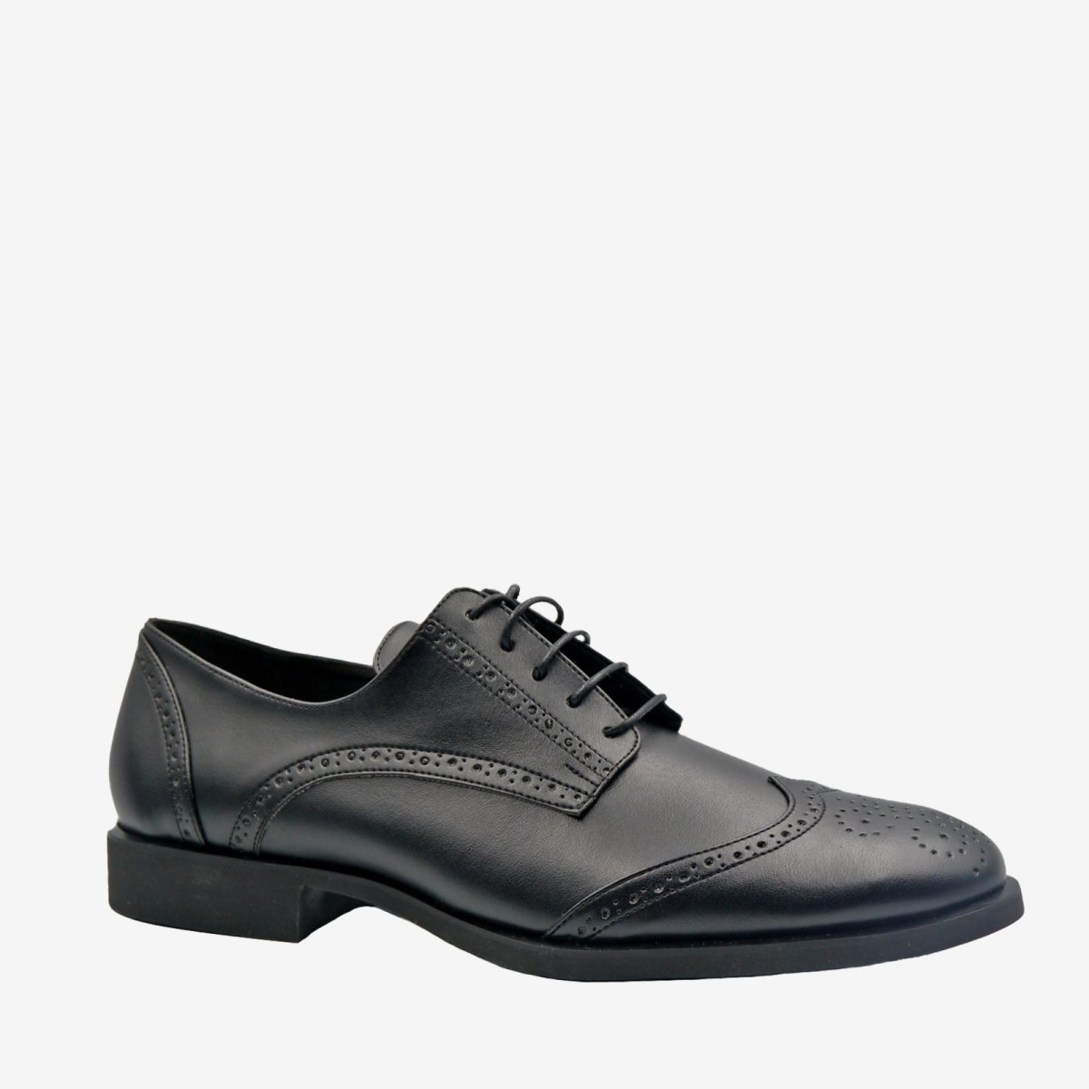 ROYAL Derby brogue – Pelle Mela Nero – veganshoes - immagine 3