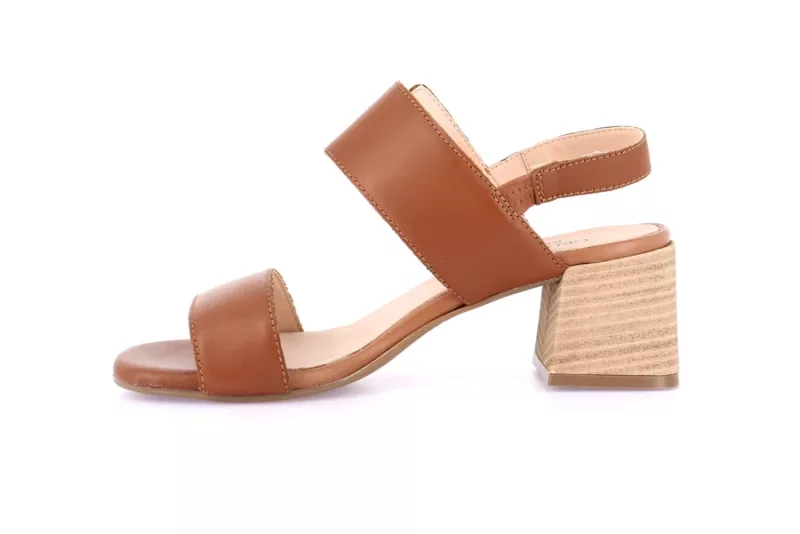 GRUNLAND SANDALO DONNA PELLE CUOIO TACCO MEDIO - immagine 3