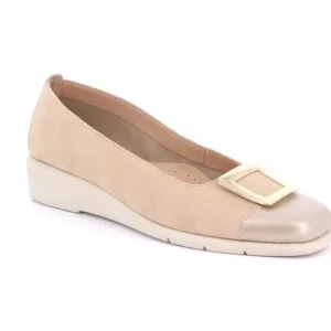 GRUNLAND BALLERINA CONFORT BEIGE/BLU