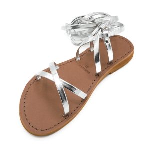 Sandali argento in cuoio Curitiba