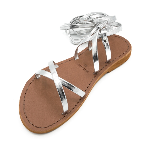 Sandali argento in cuoio Curitiba