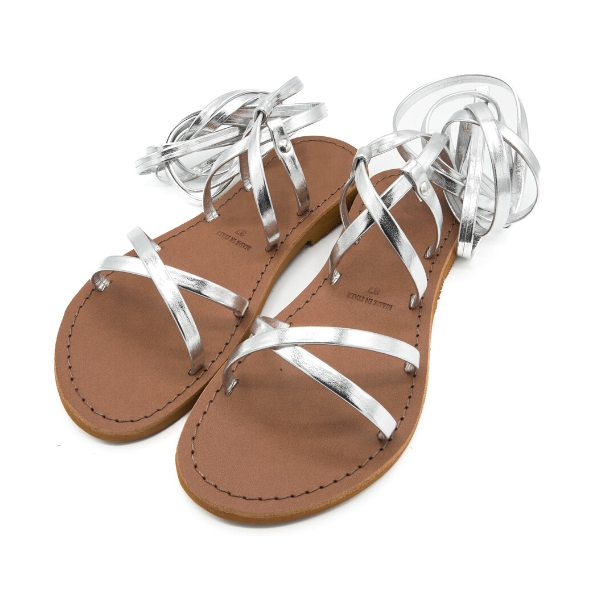 Sandali argento in cuoio Curitiba - immagine 3