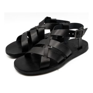 Sandali gladiatore neri da uomo Ugento