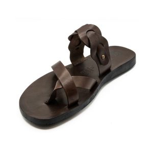 Sandali da uomo in cuoio testa di moro Viareggio