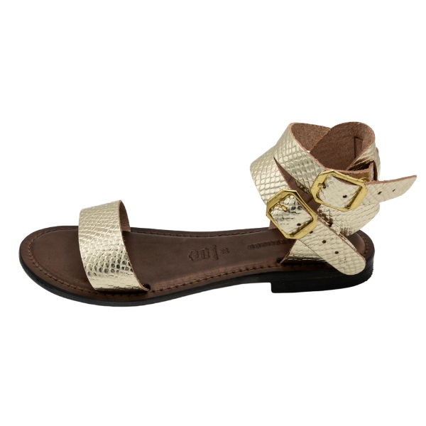 Sandali oro da donna con cinturino Nueva Gerona - immagine 3