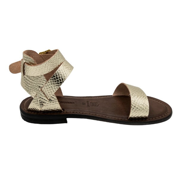 Sandali oro da donna con cinturino Nueva Gerona - immagine 5