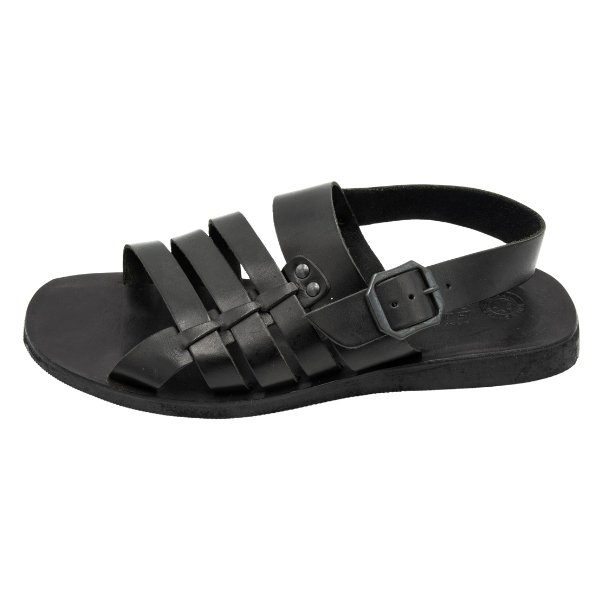 Sandali per uomo in cuoio nero Taormina - immagine 3