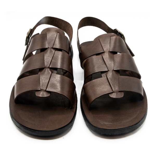 Sandali romani da uomo testa di moro Piombino - immagine 6