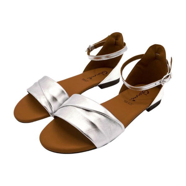 Sandali argento in cuoio Diva - immagine 2