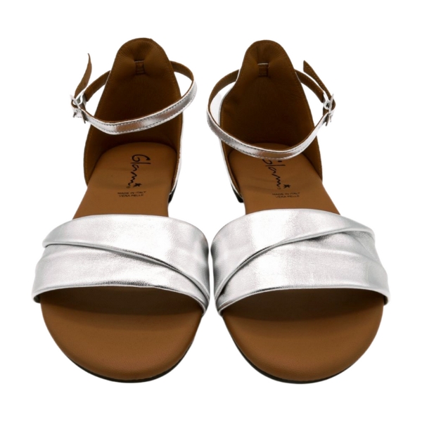 Sandali argento in cuoio Diva - immagine 3