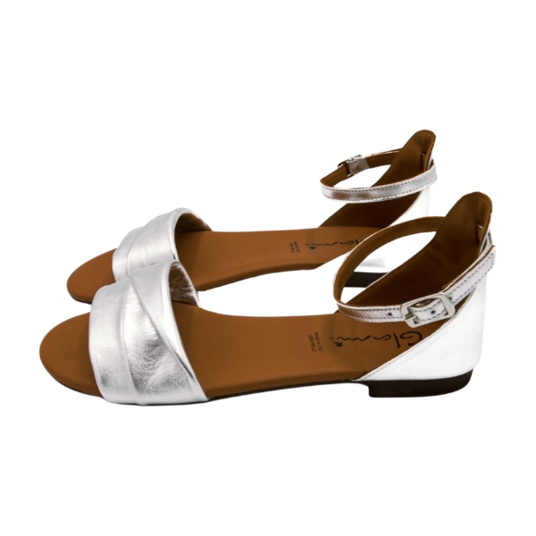 Sandali argento in cuoio Diva - immagine 4
