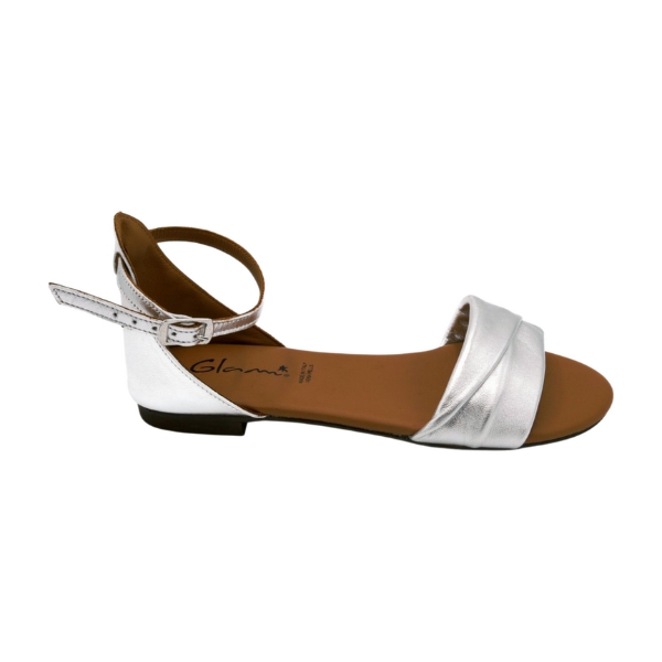 Sandali argento in cuoio Diva - immagine 5