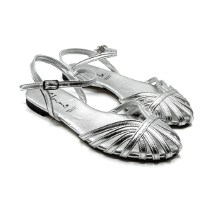 Ballerine argento con cinturino Dais