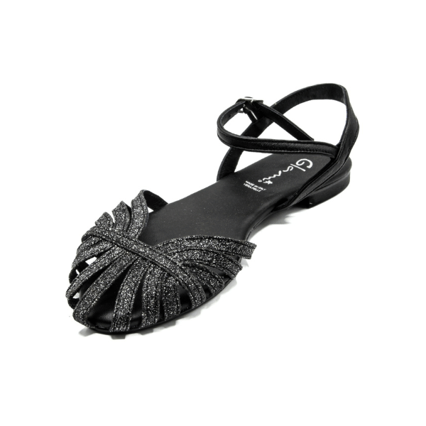 Ballerine con cinturino glitter nero Dais - immagine 4