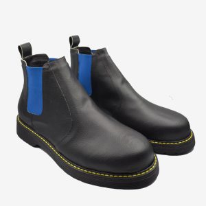 DR BERRY – tronchetto con elastico blu – in arancia – veganshoes