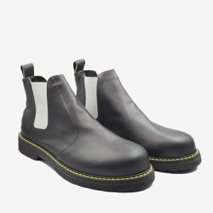 DR BERRY – tronchetto con elastico grigio chiaro – in arancia – veganshoes