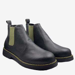 DR BERRY – tronchetto con elastico salvia – in arancia – veganshoes