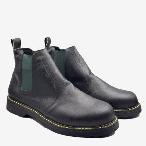 DR BERRY – tronchetto con elastico verdone – in arancia – veganshoes