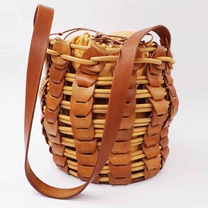 Borsa artigianale in Vera Pelle Mod. Legami a secchiello