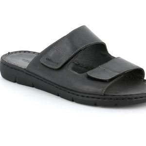 GRUNLAND CIABATTA UOMO PELLE NERO