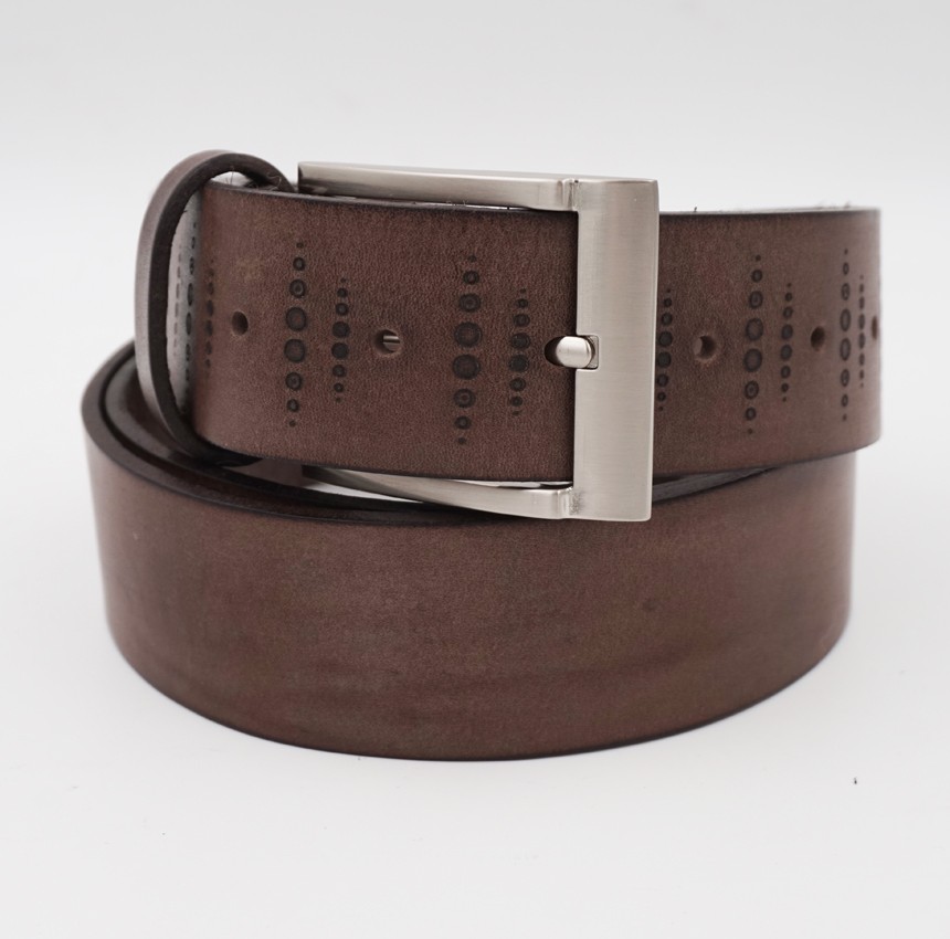 Cintura cuoio Mod. Rasta altezza 4 cm - immagine 3