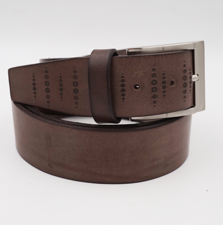 Cintura cuoio Mod. Rasta altezza 4 cm - immagine 5