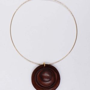 Collana in pelle al vegetale Mod. Fuoco