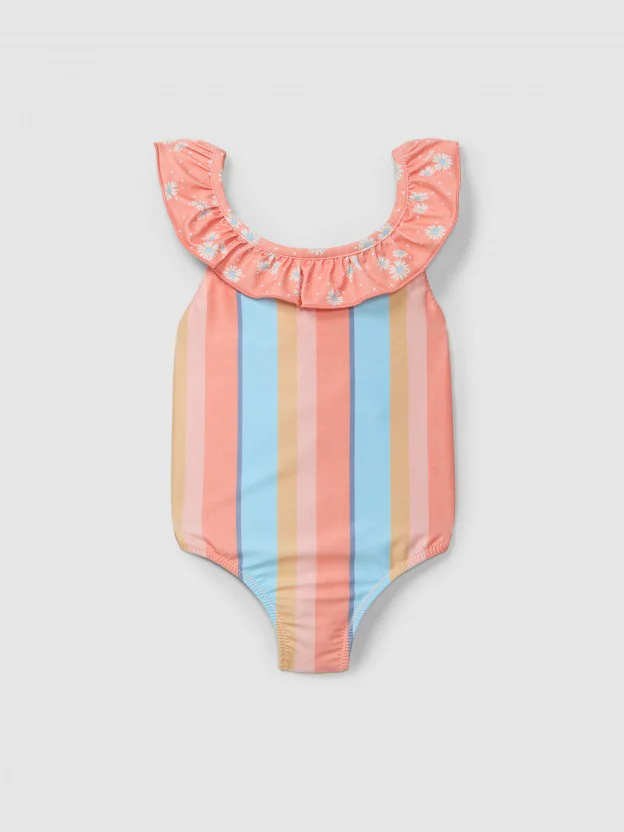 Costume intero con righe colorate - immagine 2