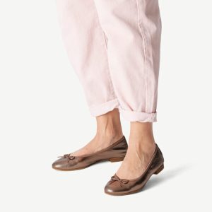 TAMARIS BALLERINA PELLE PLATINO