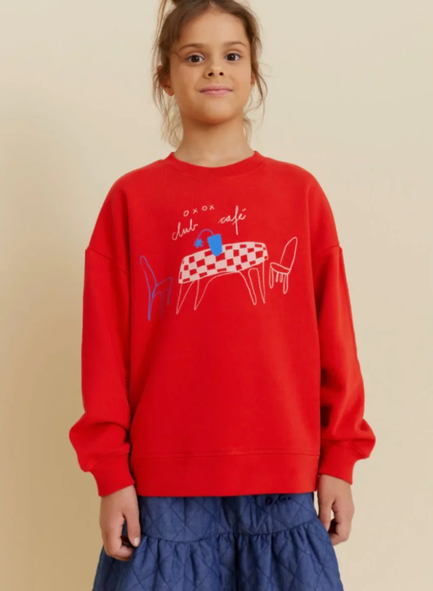 Felpa con stampa "CLUB CAFE" - immagine 2