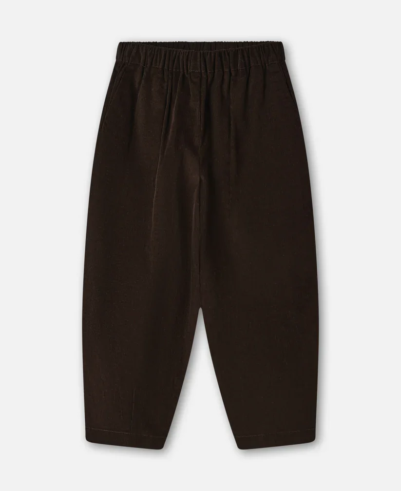 Pantaloni Bambino in Velluto Marrone – Cotone 100% con Elastico in Vita e Tasche