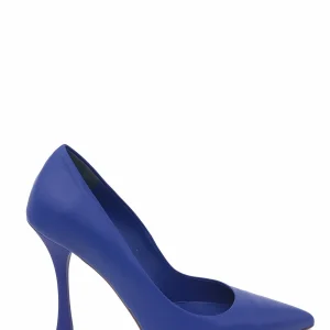 Decollete Dahlia in nappa bluette