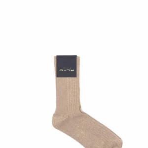 Calzini corti lurex sabbia