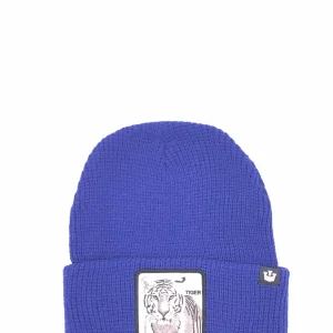 Berretto Tiger effetto maglia bluette