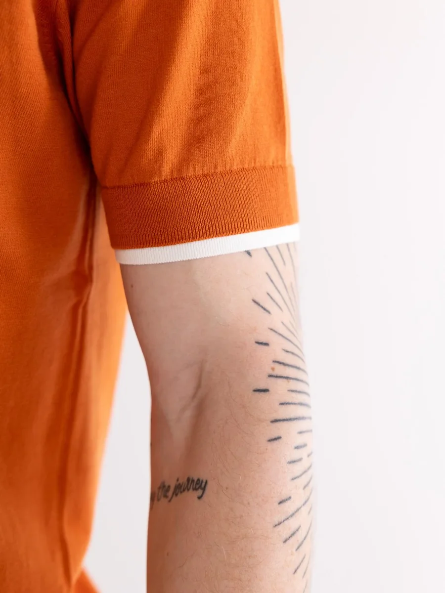 Maglia uomo girocollo arancio - immagine 6