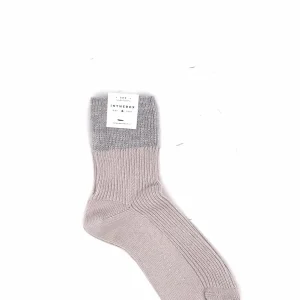 Calzino corto mohair basic grigio chiaro