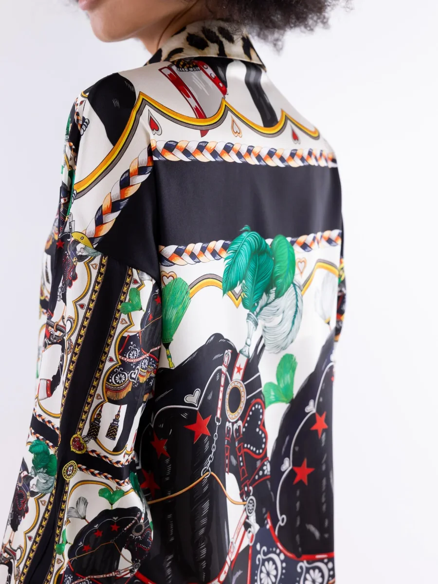 Camicia Sicily horse foulard multicolor - immagine 6