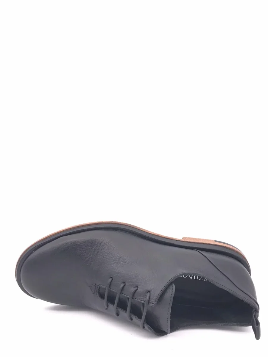 Scarpa Allacciata in pelle liscia nera - immagine 5