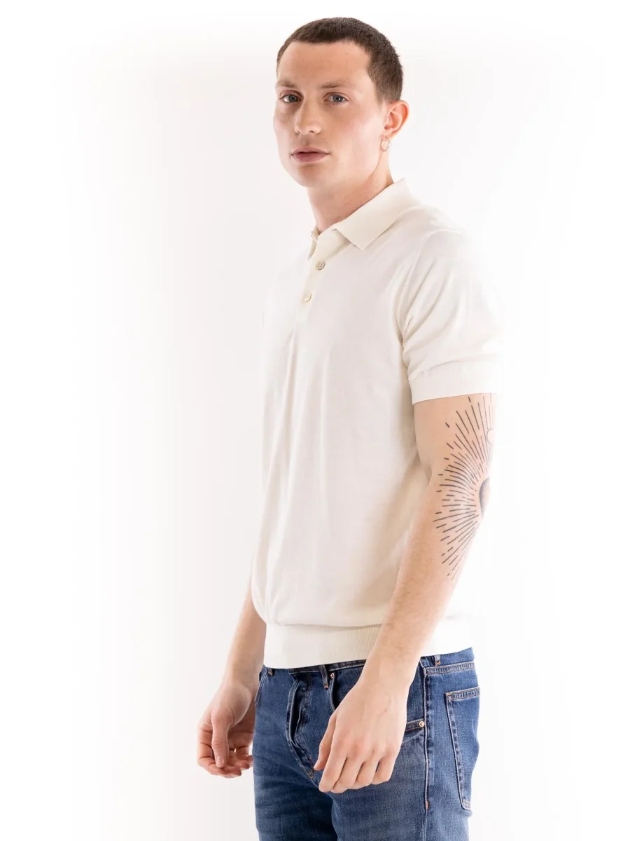 Maglia polo uomo panna - immagine 3