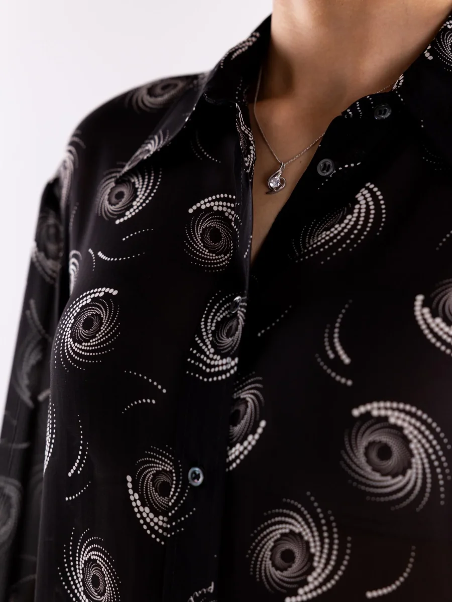 Camicia donna Fortini nera - immagine 5