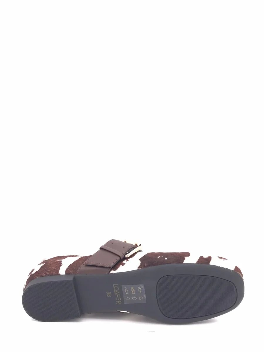 Ballerina cinturino cavallino mucca moro-bianco - immagine 6